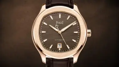 piaget polo date rose gold brown