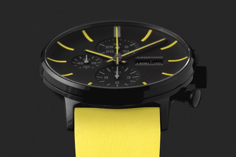 junghans form a chronoscope sunshine yellow 1