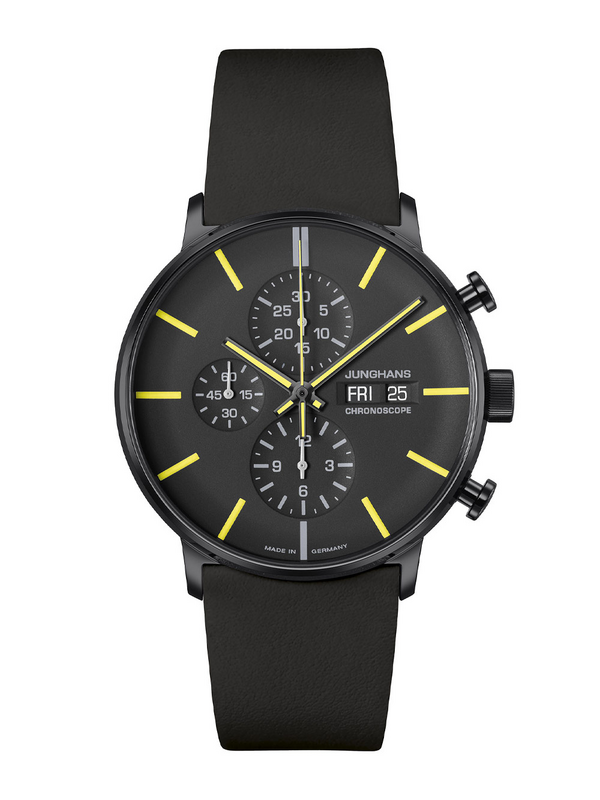 junghans form a chronoscope sunshine yellow 2