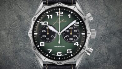 junghans meister pilot chronoscope grey